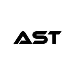 AST letter logo design with white background in illustrator, vector logo modern alphabet font overlap style. calligraphy designs for logo, Poster, Invitation, etc.