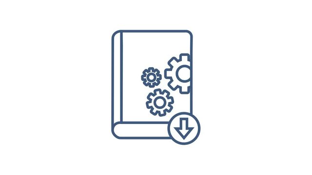 Download User manual book in flat style. Motion graphics.