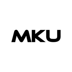 MKU letter logo design with white background in illustrator, vector logo modern alphabet font overlap style. calligraphy designs for logo, Poster, Invitation, etc.