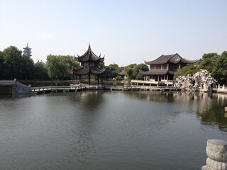 Fototapeta na wymiar Chinese style pavilion in the garden