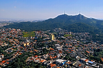 Vista aérea do Pico do Jaraguá. São Paulo