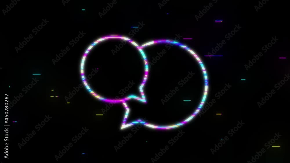 Poster chat message bubbles on smartphone screen. social network. messaging. motion graphics.