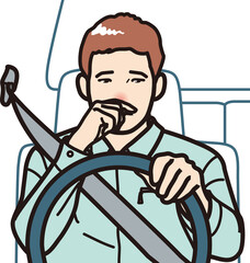 鼻炎の男性　運転