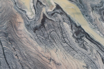Soft focus of patterns on sandstone striped cross section background texture. Black and white genuine stone , real beach rock pattern on nature.