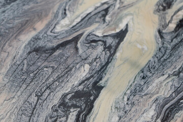 Soft focus of patterns on sandstone striped cross section background texture. Black and white genuine stone , real beach rock pattern on nature.