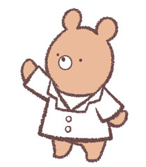 案内するくまのお医者さん