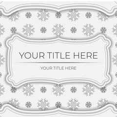 Vintage vector postcard in light color with abstract ornament. Invitation card design with mandala patterns.