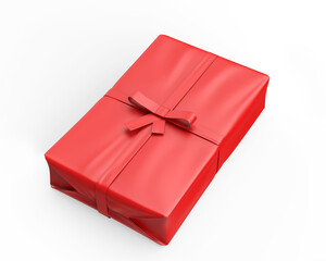 Blank gift wrapping paper template, 3d render illustration.
