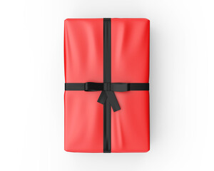 Blank gift wrapping paper template, 3d render illustration.