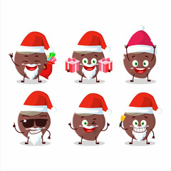 Santa Claus emoticons with acorn cartoon character