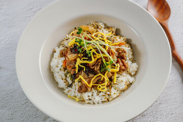 Korean style pork over rice, 'Jeyuk Deopbap'