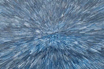 Abstract image of zoom in closeup sea sand on the beach. A dynamic indigo tone background creates a vibration and 3d space for copy text.