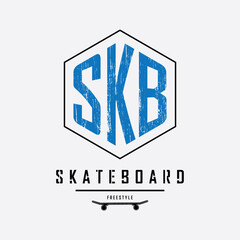 Skateboard vector illustration and typography, perfect for t-shirts, hoodies, prints etc.