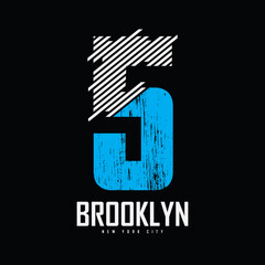 BROOKLYN illustration typography. perfect for t shirt design