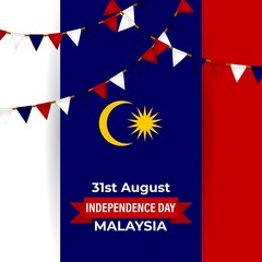 vector illustration for happy independence day-Malaysia-31 august
