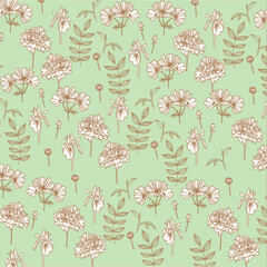 pattern with flowers and leaves © Paolo