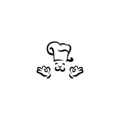hat chef icon logo vector logo illustration template
