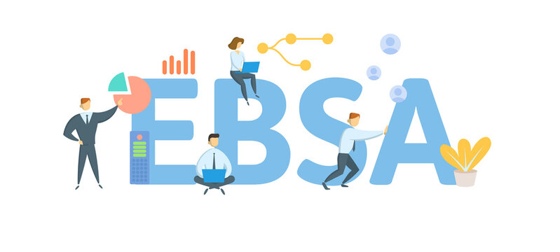 EBSA, Employee Benefits Security Administration. Concept with keyword, people and icons. Flat vector illustration. Isolated on white.