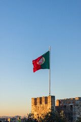 Flag of Portugal at Castelo de São Jorge