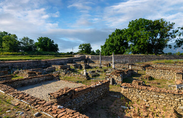 Ruins of ancient Roman city Nicopolis ad Nestum near town of Garmen, Blagoevgrad Region, Bulgaria