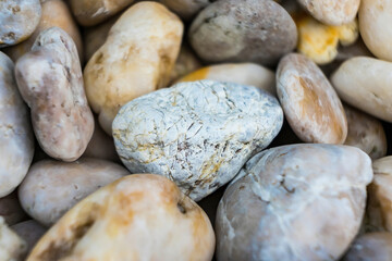 Fototapeta na wymiar Many stones are lined up. Assemble into the background.White stone background picture