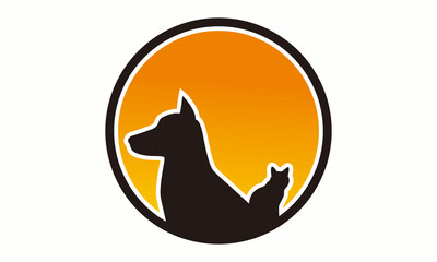 illustration of a dog and cat 