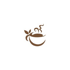 coffee glass logo vector logo illustration template