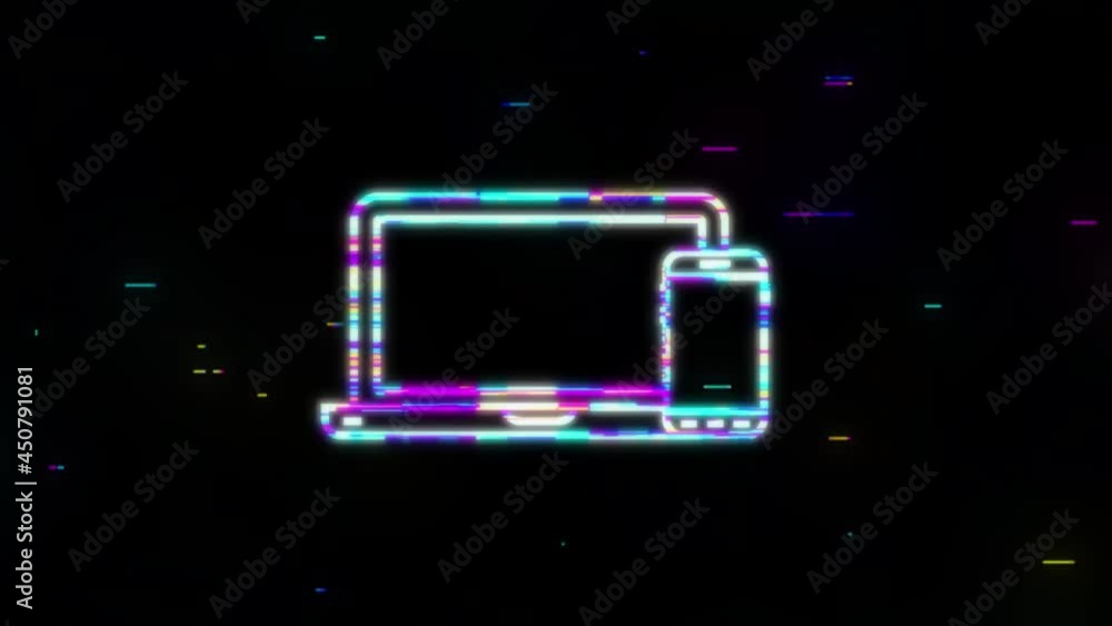 Poster technology icon on white background. information technology. digital communication. device icon. glo