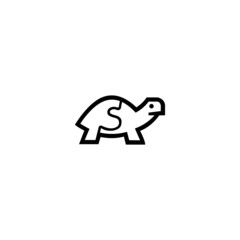 Turtle icon vector filled flat sign solid isolated on white Symbol logo illustration