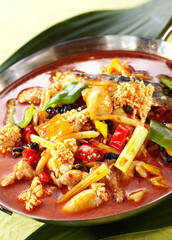 Delicious Chinese food, spicy fish
