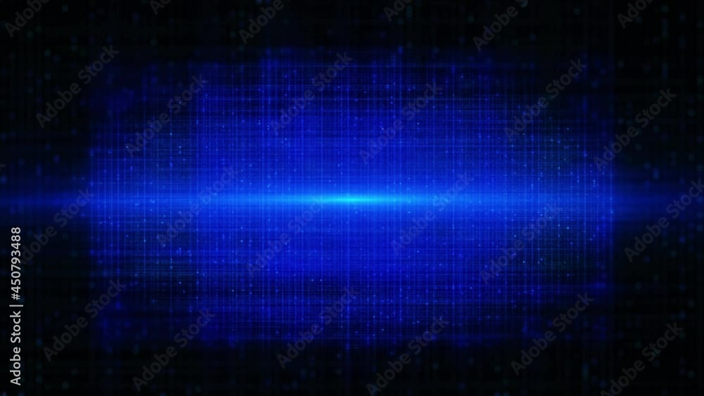 Poster Abstract Blue Information Data Transforming Technology Concept Virtual Grid Pattern Simulation
