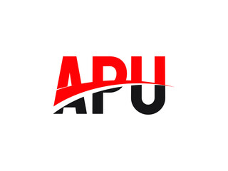 APU Letter Initial Logo Design Vector Illustration