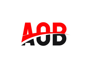 AOB Letter Initial Logo Design Vector Illustration