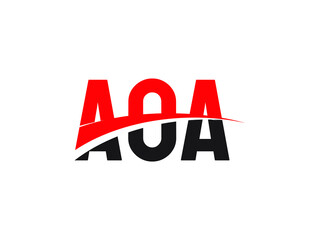 AOA Letter Initial Logo Design Vector Illustration