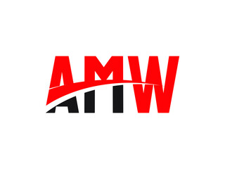 AMW Letter Initial Logo Design Vector Illustration