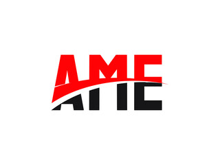 AME Letter Initial Logo Design Vector Illustration