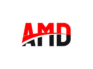 AMD Letter Initial Logo Design Vector Illustration