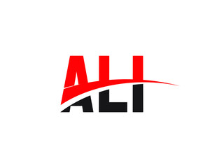 Obraz premium ALI Letter Initial Logo Design Vector Illustration