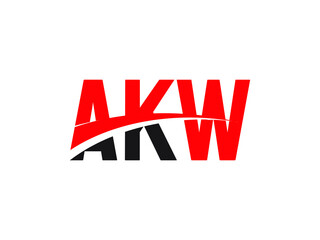 AKW Letter Initial Logo Design Vector Illustration