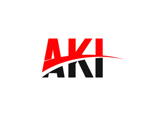 AKI Letter Initial Logo Design Vector Illustration