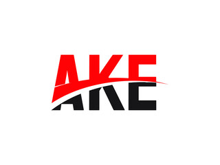 AKE Letter Initial Logo Design Vector Illustration