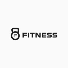 Kettlebell logo design, for Fitness Fit Gym Workout logo design
