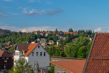 Here is a overview picture, in addition to the city roofs, and the mountain, Brocken in the...