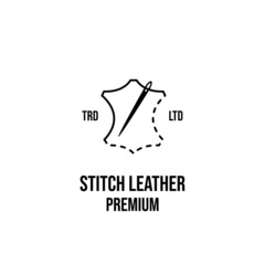 needle leather craft logo icon design vector illustration