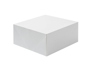 White cardboard box isolated on white background.