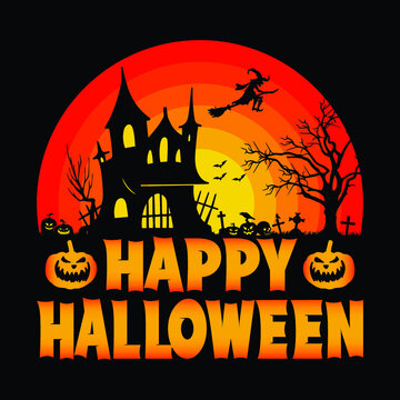 Happy Halloween - Halloween quotes t shirt design, vector graphic