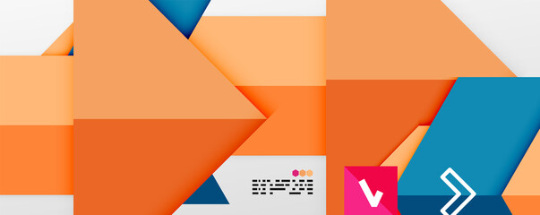 Shiny color triangles and geometric shapes vector abstract background