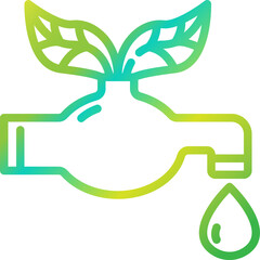 save water gradient icon