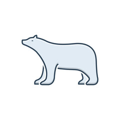 Color illustration icon for bear 