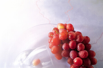 grapes in a glass